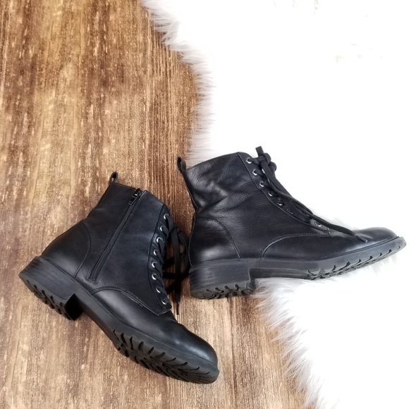 Steve Madden Shoes - Steve Madden Black Moto Combat Officer Boots 9
